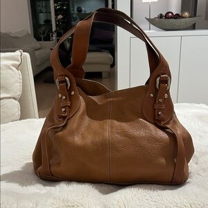 Chic Brown Furla Leather Shoulder Bag